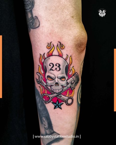 #skull #fire #tattoo #artist #tattooed #moterhead #biker Skull Fire Tattoo, Fire Skull Tattoo, Fire Skull, Skull Fire, Fire Tattoo, Tattoo Artist, Creative Work, Skull Tattoo, Tatting