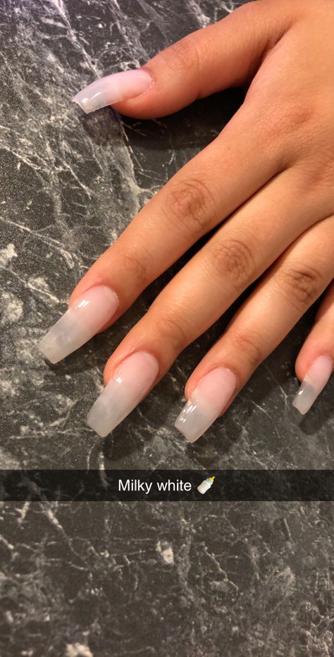 Frosted Clear Nails, Frost Nails Acrylic, Frost White Nails, Nail Ideas For Prom White, White Frosted Nails, Frosted Acrylic Nails, Frosted Nails, White Acrylic Nails, Gel Nail Kit