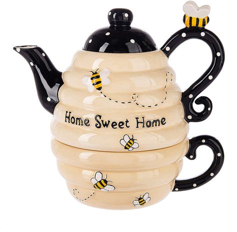 Beehive Decor, Sweet Personality, Happy Tea, Honey Bee Decor, I Love Bees, Bee Inspired, Tea For One, Bee Decor, Chocolate Pots