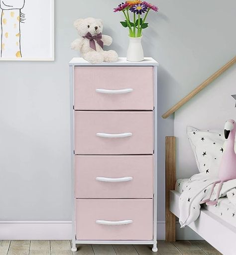 Sorbus Dresser Storage Tower, Organizer Drawers for Closet Boys & Girls Bedroom, Bedside Furniture, Chest for Home, College Dorm, Steel Frame, Wood Top, Fabric Bins(Pink) Monochrome Room, Chest Nightstand, Bedside Furniture, Foldable Furniture, Boy Girl Bedroom, Closet Drawers, Dresser Storage, Chest Dresser, Bedside Night Stands