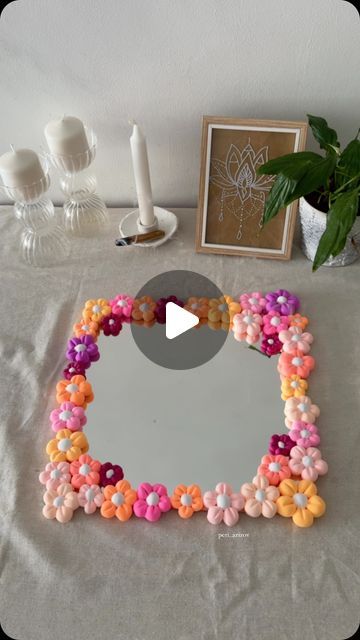 Peri Azizov on Instagram: "Diy foam clay flowers mirror 💜
Save for later and follow for more diy ideas ✨
#mirror #mirrors #mirrorwork #diy #handmade #foam #foamclay #clay #clayart #claylove #claylove #claycreations" Foam Clay Crafts, Foam Clay Ideas, Flowers Mirror, Foam Clay, Coca Cola Can, Clay Diy Projects, Instagram Diy, Clay Flowers, Save For Later