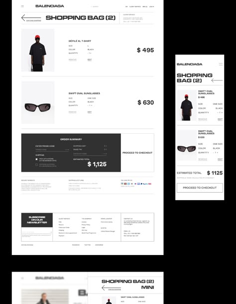 Website Checkout Design, Chanel Website Design, Black And White Web Design, Black And White Website Design, Minimal Fashion Website Design, Fashion E Commerce Web Design, Minimalist Black And White Website Design, Brand Identity Design Logo Inspiration, Ppt Template Design