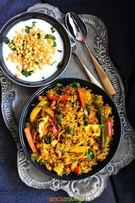 Instant Pot Vegetable Biryani - Spice Cravings Instantpot Rice, Vegetable Biryani Recipe, Biryani Recipes, Gluten Free Vegetables, Vegetable Biryani, Instant Pot Recipe, Vegetable Rice, Herbs Spices, Cous Cous