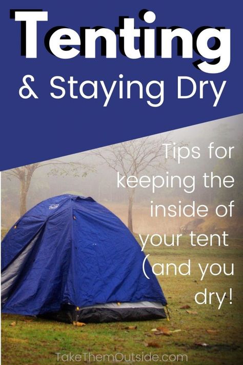 get tips for keeping your tent dry from condensation, what to wear when sleeping, and tips for having a dry and warm camping night. #tenting #campingtips Homeless Hacks, Tent Camping Must Haves, Camping Chic, Camp Recipes, Tent Camping Hacks, Camping In The Rain, Dry Camping, Camping 101, Camper Hacks