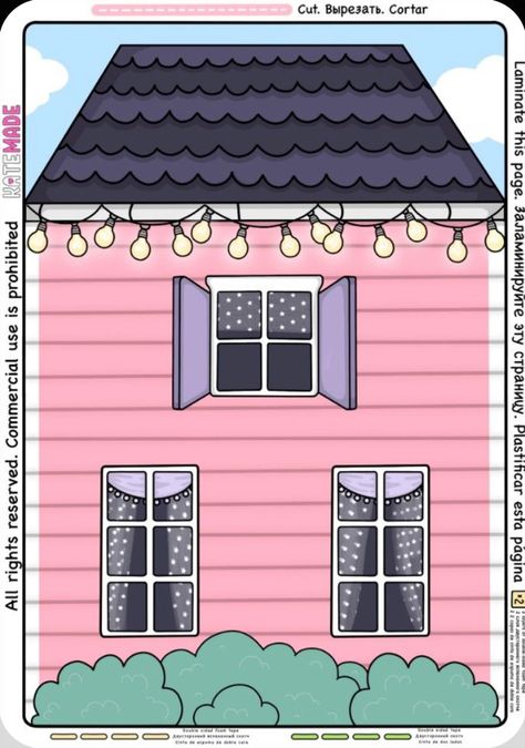 Www.katemade.art House, Paper Dolls Kate Made House, Doll House Paper Free Printable, Kate Made Paper Doll Printable House, Paper Dolls Printable House, Kate Made Art Paper Doll House, Paper Doll House Printable Templates Kate Made, Katemade Doll, Katemade Paper Doll House Printable