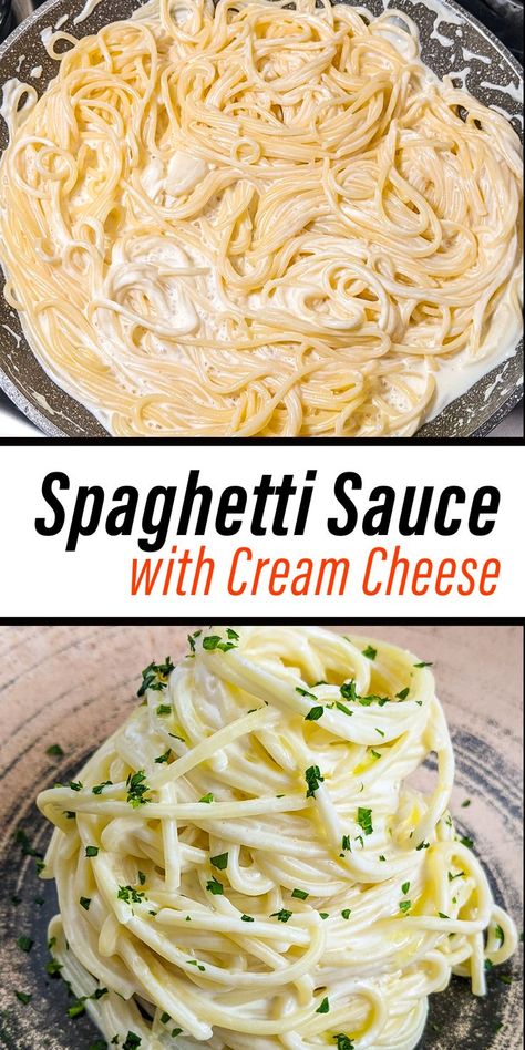 Spaghetti Sauce With Cream, Spaghetti Sauce With Cream Cheese, Sauce With Cream Cheese, Cream Cheese Pasta Sauce, Make Spaghetti Sauce, Cream Cheese Spaghetti, How To Make Cheese Sauce, Spaghetti Recipes Easy, Creamy Spaghetti