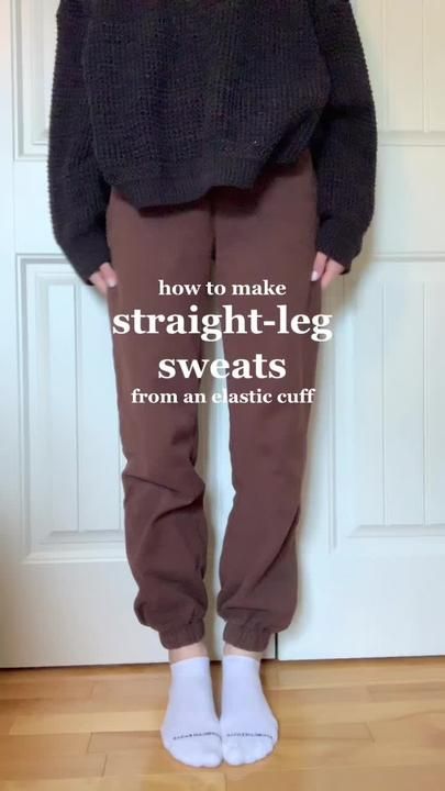 Sweatpants Diy, Pants Tutorial, Upcycle Clothes Diy, Diy Clothes Design, Thrift Flip, Altering Clothes, Upcycled Fashion, Diy Sewing Clothes, Refashion Clothes