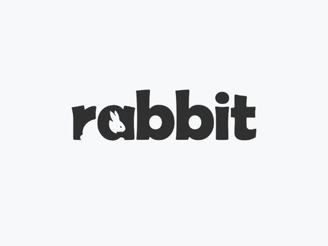 Rabbit Logo Design, Logo Rabbit, Rabbit Logo, Typographic Logo, Saint Charles, San Rafael, Logo Design Creative, San Luis Obispo, Show And Tell