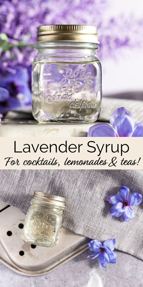 Fresh Lavendar Ideas, Fresh Lavender Simple Syrup, Clean Eating Drinks, Recipes With Fresh Lavender, How To Make Lavender Syrup, Lavender Drinks Non Alcoholic, Fresh Lavender Recipes, How To Use Fresh Lavender, What To Make With Lavender