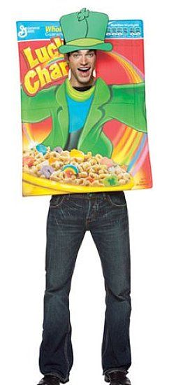 Lucky Charms cereal box costume Lucky Charms Costume, Boxing Halloween Costume, Illusion Costumes, Food Halloween Costumes, Lucky Charms Cereal, Box Costumes, Food Costumes, Creative Costumes, Discount Dance