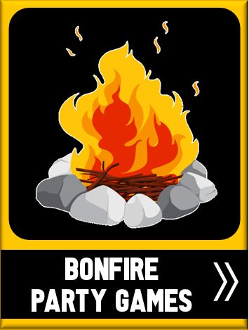 Bonfire Party Games, Fun Teen Party Games, Games For Camping, Bonfire Games, Camping Party Ideas, Teen Party Themes, Party Ideas For Teens, Bonfire Birthday Party, Teenage Party