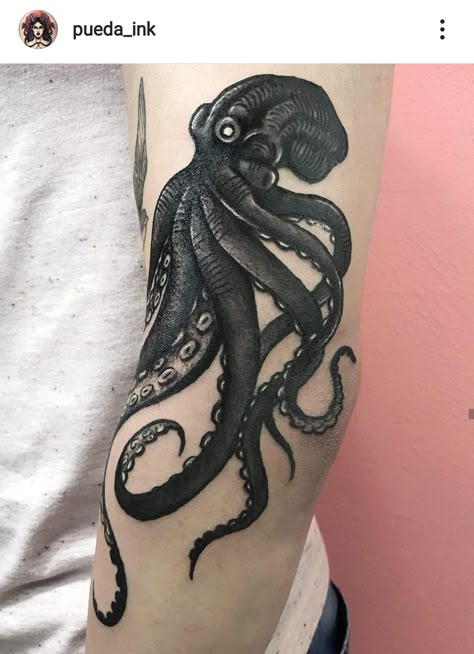 Octopus Cover Up Tattoo, Dark Octopus Tattoo, Traditional Octopus Tattoo Design, Black Octopus Tattoo, Jacob Tattoo, Octopus Tattoo Sleeve, Alchemy Tattoo, Tattoo Ideas Males, Traditional Black Tattoo