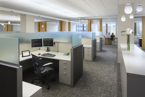 ABP140729_1824 Office Cubicle Design, Cubicle Office, Office Furniture Layout, Cubicle Design, Small Office Design Interior, Cubicle Makeover, Contemporary Office Design, Cheap Office Furniture, Office Organization At Work