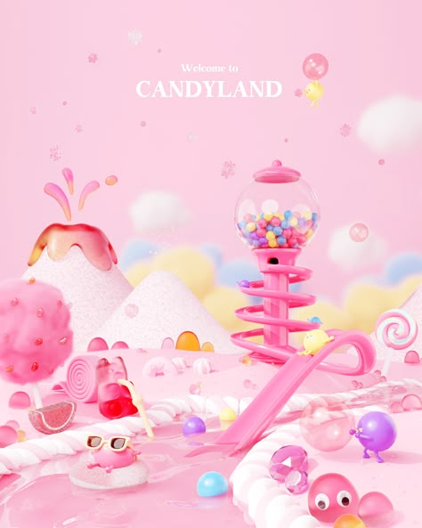 Behance :: 3D Art 3d Cinema, 3d Icons, Blender 3d, Candy Land, Jelly Beans, 3d Illustration, Icon Illustration, 3d Design, Art Illustration