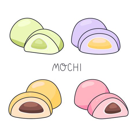 Download the Set of sweet mochi. Japanese traditional food vector illustration. Japanese asian sweets. Healthy eating, cooking, menu, banner, sweet food, dessert concept. Draw in doodle style 20365111 royalty-free Vector from Vecteezy for your project and explore over a million other vectors, icons and clipart graphics! Japanese Dessert Drawing, Japanese Food Drawing, Mochi Drawing, Mochi Illustration, Crochet Mochi, Mochi Art, Food Drawing Easy, Mochi Japanese, Sweets Healthy