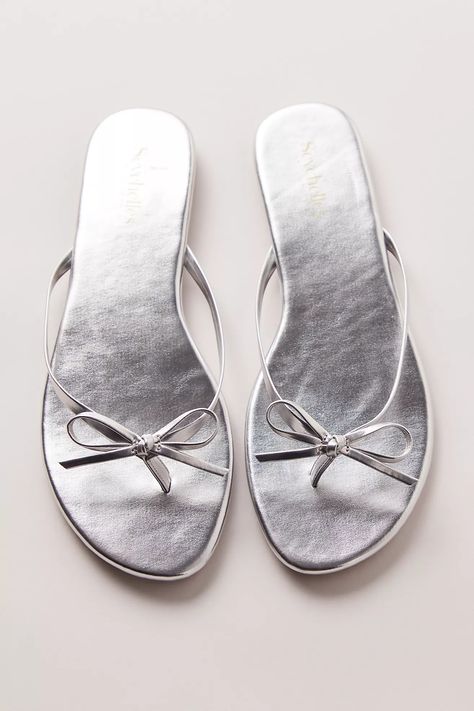 Miley Bow Sandals | Free People Pretty Flip Flops, Bow Flip Flops, Sandals Resorts, Seychelles Shoes, Bow Sandals, Fancy Shoes, Cute Heels, Shoe Inspo, Backless Design