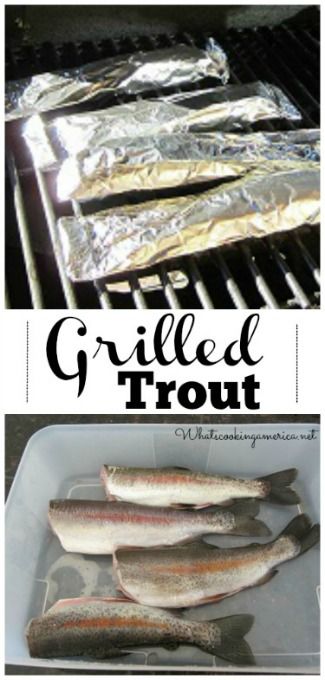 Bbq Trout, Whole Trout Recipes, Lake Trout Recipes, Grilled Trout Recipes, Rainbow Trout Recipe, Trout Recipe, Grilled Trout, Cooking Trout, Grilled Fish Recipes