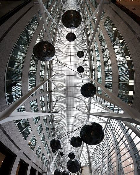 Allen Lambert Galleria Brookfield Place Toronto, Architecture Toronto, Canada Architecture, Calatrava Architecture, Toronto Architecture, Brookfield Place, Timber Buildings, Creativity Art, Santiago Calatrava