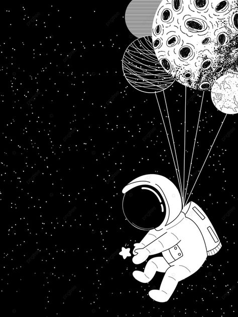 Painted Trash Cans, Black Background Painting, Gold And Black Background, Travel Creative, Game Wallpaper Iphone, Celebration Balloons, Game Wallpaper, Space Drawings, Astronaut Wallpaper