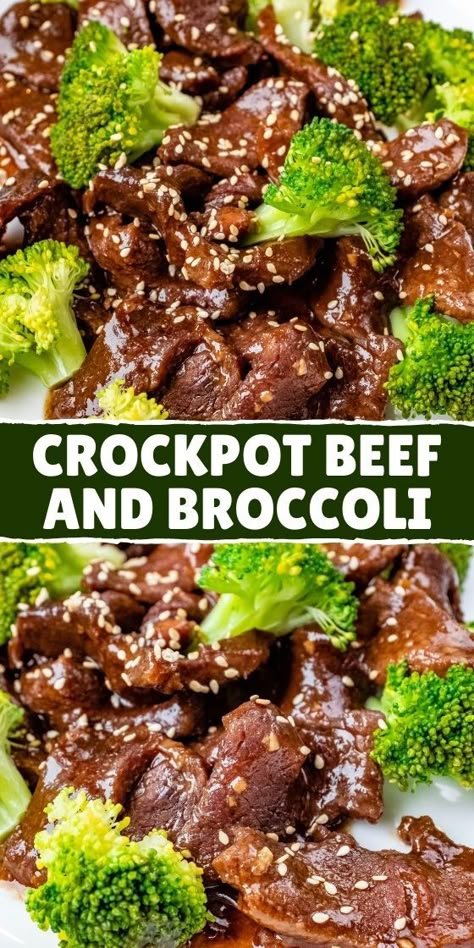 CROCKPOT BEEF AND BROCCOLI Broccoli And Beef, Crockpot Beef And Broccoli, Crockpot Recipes Beef Stew, Crock Pot Beef, Vegetarian Crockpot Recipes, Beef Broccoli, Crock Pot Dinners, Crock Pot Ideas, Crockpot Ideas