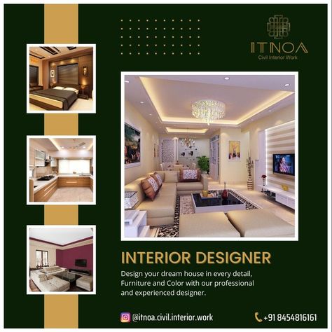 Design your house in every detail furniture and colour with our professional and experienced designers.....!!
.
.
Contact Us - 8454816161 Mobile Advertising Design, Sector 45, Design Your House, Advertisement Layout, Art Deco Design Graphics, Business Card Design Minimal, Graphic Design Posters Layout, Instagram Template Design, Graphic Design Ads