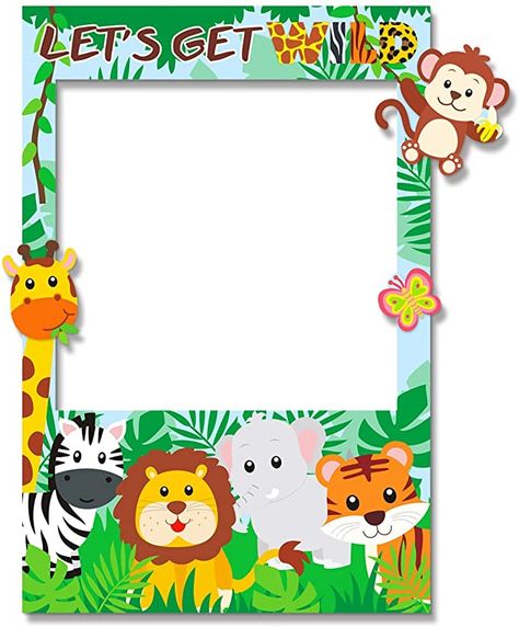 Jungle Theme Selfie Booth, Jungle Theme Photo Booth, Jungle Photo Booth, Safari Photo Booth, Jungle Book Birthday Party, Jungle Book Birthday, Selfie Wall, Safari Theme Party, Photo Booth Frame