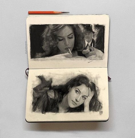 John Fenerov, Portrait Sketch, Charcoal Art, Arte Sketchbook, Arte Inspo, Sketchbook Inspiration, Arte Fantasy, Art Inspiration Painting, Ethereal Art