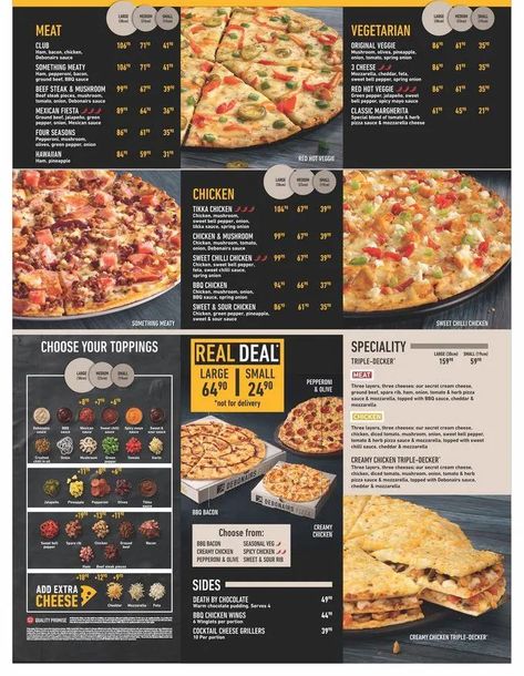 Debonairs Pizza, a renowned pizza chain in South Africa, offers a tantalizing menu that caters to the diverse tastes of its customers. From classic favorites to innovative creations, the Debonairs Pizza menu boasts a wide array of mouthwatering options guaranteed to satisfy any pizza lover's cravings. Whether you're in the mood for a traditional Margherita pizza adorned with fresh mozzarella and basil or craving
#AllergensValuesOfDebonairsPizzaMenu #AlternativesofDebonairsPizza Debonairs Pizza, Cheap Dates, Pizza Menu, Margherita Pizza, Delicious Pizza, Pizza Lovers, Fresh Mozzarella, Menu Restaurant, In The Mood