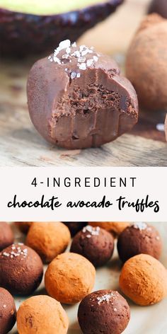 Avocado Truffles, Deserturi Raw Vegan, Chocolate Avocado, Dairy Free Chocolate Chips, Avocado Chocolate, Dairy Free Chocolate, Recipe Videos, 4 Ingredient, Bird Food