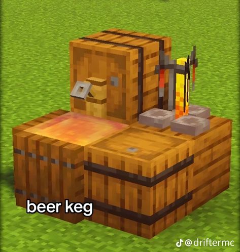 Taproom Design Brewery, Minecraft Outdoor Ideas, Taproom Design, Minecraft Sheep, Minecraft Shops, Minecraft Interior, Minecraft Interior Design, Barrel Decor, Minecraft Farm