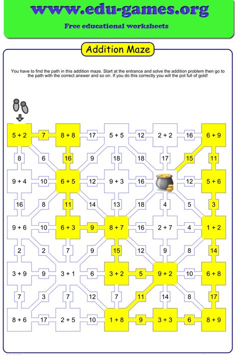 Activity On Addition For Grade 2, Math Mazes Free Printable, Addition Tricks, Mental Math Tricks, Tutoring Ideas, Math Maze, Number Names, Mental Maths Worksheets, Mental Maths