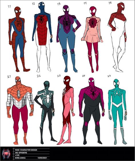 Spiderman Concept Suit, Custom Spiderman Suit Design, Spider Suit Ideas, Across The Spiderverse Concept Art, Spidersona Suit, Spider Man Suits Design, Spider Verse Art Style, Spiderman Spidersona, Spiderverse Concept Art