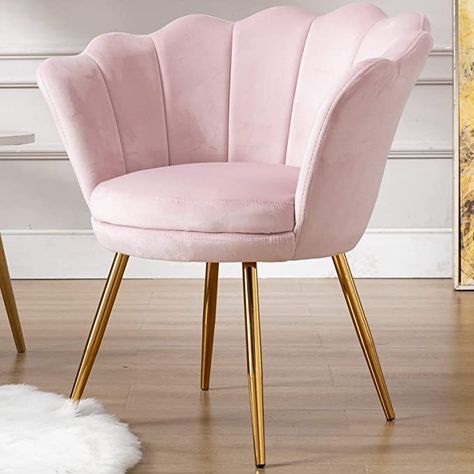 Pink Bedroom Accessories, Mid Century Modern Vanity, Desk Chair Comfy, Pink Velvet Chair, Dressing Chair, Pink Vanity, Classy Bedroom, Chair For Living Room, Living Room Chair