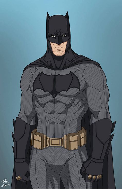 The Batman by phil-cho on DeviantArt Batman Ben Affleck, Dc Animated Universe, Batman Concept Art, Batman Redesign, Phil Cho, Dc Animated, Batman Costumes, Batman Suit, Batman Concept