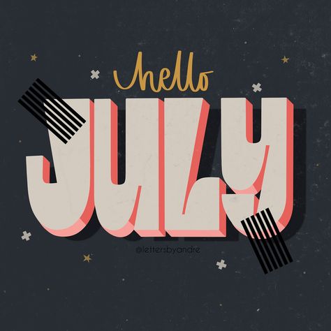 Hello July 🤩💙 #lettering #digitallettering #july #hellojuly #newmonth #newmonthquotes #positivequote #positiveenergy #positivevibes #positiveaffirmations #goodvibes #positivemindset #ladieswhodesign #womenoftype #smallartist #selflovequotes #happyweek #happymonth #happyjuly #graphicgang #freshstart #typematters #typography #typism #drawdrawdraw #letteringdaily #letteringdesign #letteringdigital #fonts #lettersbyandre July Lettering, New Month Quotes, Hello July, Happy Week, Happy July, Art Walk, New Month, Self Love Quotes, Positive Mindset