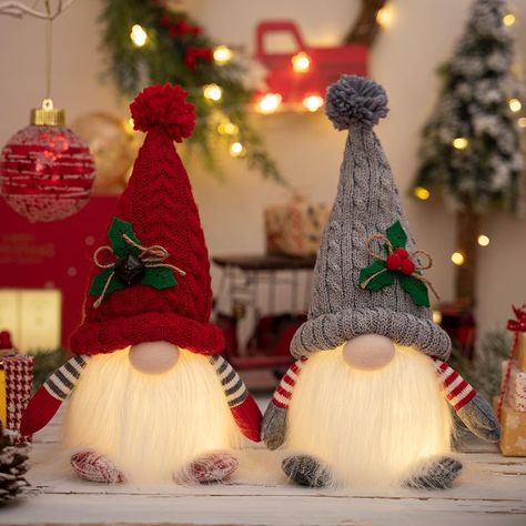 Led Decoration, Christmas Tabletop Decor, Doll Party, Elf Doll, Cool Gifts For Kids, Christmas Gnomes, Christmas Dolls, Decorating With Christmas Lights, Xmas Party