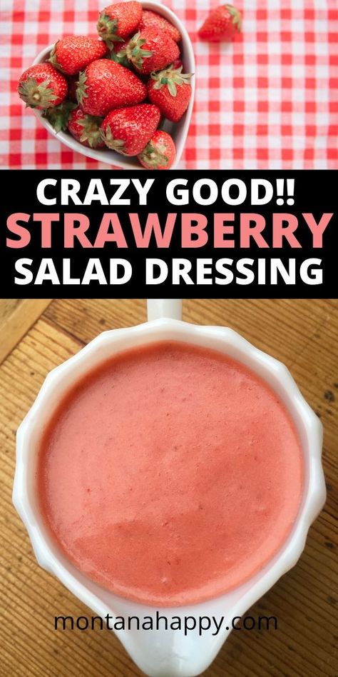 Strawberry Salad Dressing, Best Salad Dressing, Strawberry Vinaigrette, Delicious Salad Dressings, Rustic Recipes, Salad Dressing Recipe, Easy Salad Dressing, Salad Dressing Recipes Homemade, Homemade Salads