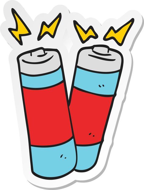 sticker of a cartoon batteries Battery Drawing, Save Electricity Illustration, Battery Doodle, Battery Illustration, Physics Stickers, Cartoon Laboratory, Engineering Stickers, Science Cartoons, Physics Projects