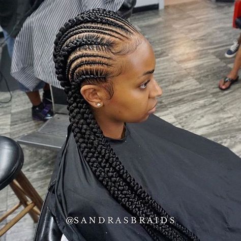 GRACEFUL HAIR MAKEOVER: Cornrow hairstyle Conrows Lines And Braids, Cornrows And Twists, Big Cornrows, Straight Backs, Cabello Afro Natural, Gorgeous Braids, Big Braids, Find Hairstyles, Braided Cornrow Hairstyles