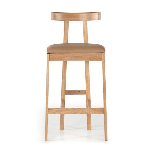 Tex Bar Stool – BURKE DECOR Coin Bar, Four Hands Furniture, Kursi Bar, Leather Counter Stools, Greek Design, Modern Stools, Wood Bar Stools, Tan Top, Leather Bar