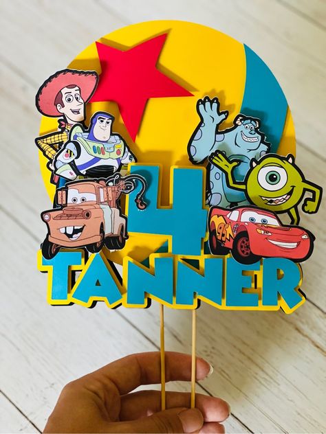 $15.00 Pixar Theme Cake Topper Themed Cakes, Pixar, Little One, Cake Toppers, Cake, Birthday