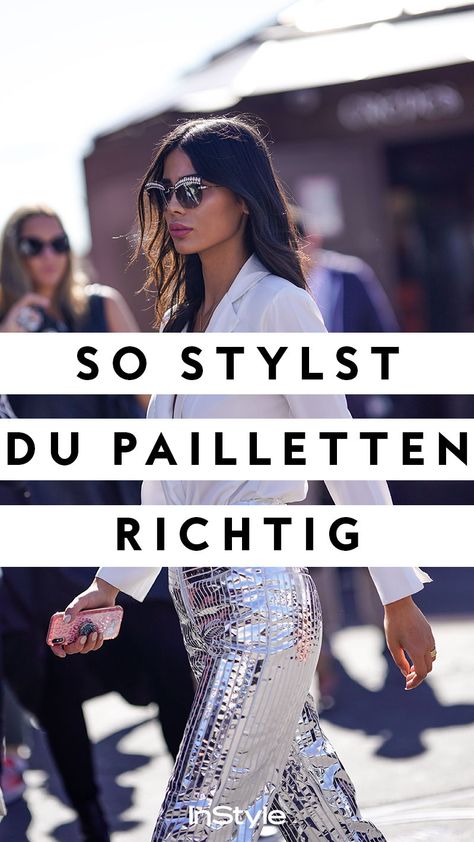 Dieses Jahr muss es an Silvester definitiv glitzern! Hier findest du die  schönsten Teile und coolsten Looks mit Pailletten und Co.  #instyle  #instylegermany #silvester #glam #glamouroutfit #glitzer #sparkle  #outfittipps Glam And Glitter Outfits, Black Sequin Blazer Outfit, Glitter And Glamour Party Outfit, Sylvester Outfit, Glitter Outfit Party, Sequin Blazer Outfit, Outfit Silvester, Theater Outfit, Glitter Outfits