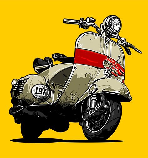 classic legend scooter Vespa Cartoon, Vespa Vector, Logo Portfolio, Portfolio Logo, Brand Story, Create A Logo, Vector Design, Vector Art, Poster Art