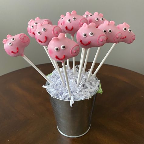 Peppa Pig Cake Pops, Pig Cake Pops, Peppa Pig Cake, Pig Cake, Peppa Pig, Cake Pops, Cake, Quick Saves