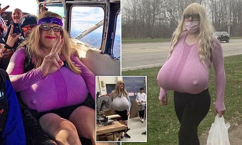 Canadian teacher with size Z breasts Kayla Lemieux claims they are real denies dressing like a man | Daily Mail Online Canadian High School, Foot Injury, Canadian Models, Dance Recital, High School Teacher, People Online, Amazing People, Guys Be Like, New Shows