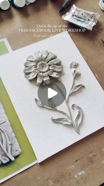 3d Floral Painting Using Clay, Clay In Canvas, Mural Clay Painting On Canvas, Air Dry Clay Flowers On Canvas, Mouldit Flowers, Mouldit Art Ideas On Canvas Easy, Molding Clay Art On Canvas, Clay On A Canvas, Mdf Board Clay Art