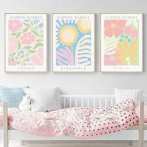 Aesthetic Flower Paintings, Pastel Artwork Flower, Prints For Dorm, Room Decor Pictures, Danish Pastel Room Decor, Aesthetic Gallery, Danish Pastel Room, Living Room Aesthetic, Pastel Room Decor