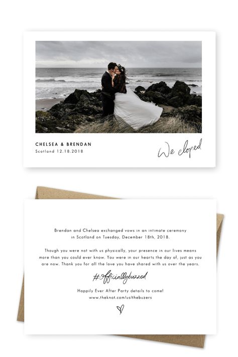 Elopement Announcement Wording Cute Ideas | Elopement Wording Ideas | Wedding Announcement Examples | Epic Love Story Photography | For the Love of Stationery Elopement Announcement Message, Elopement Announcement Wording, Elopement Announcement Cards, Wedding Announcement Ideas, Post Wedding Announcements, Engagement Announcement Cards, Love Story Photography, Simple Elopement, Wording Ideas