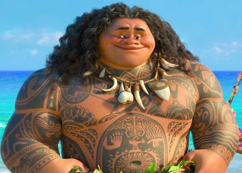 Moana Film, Maui Disney, Maui Tattoo, Funny Disney Characters, Moana And Maui, Maui Moana, Gogo Tomago, Auli'i Cravalho, Moana Maui