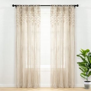 Macrame Window, Macrame Window Curtain, Rideaux Boho, Curtain Room Divider, Macrame Leaf, Macrame Home Decor, Curtain Room, Lush Decor, Macrame Curtain